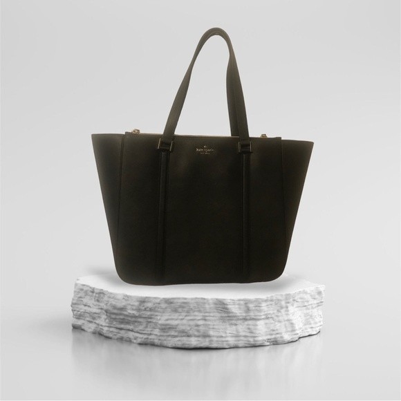 Kate Spade Newberry Lane Large Leather Tote Black NWT - Picture 2 of 14